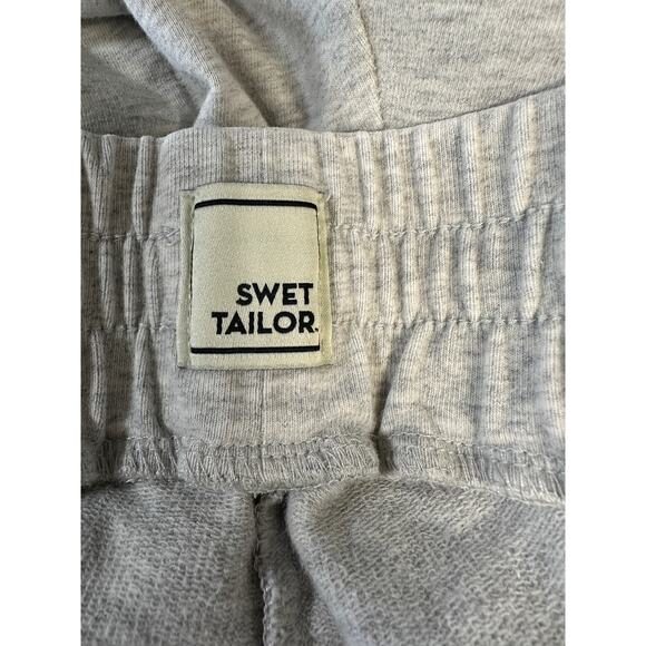 Swet Tailor Gray Jogger Pants Women’s L / Unisex Fit Cropped Sweatpants - Picture 10 of 12